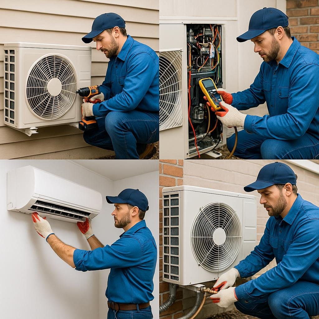 Services Heat Pump Services Collage